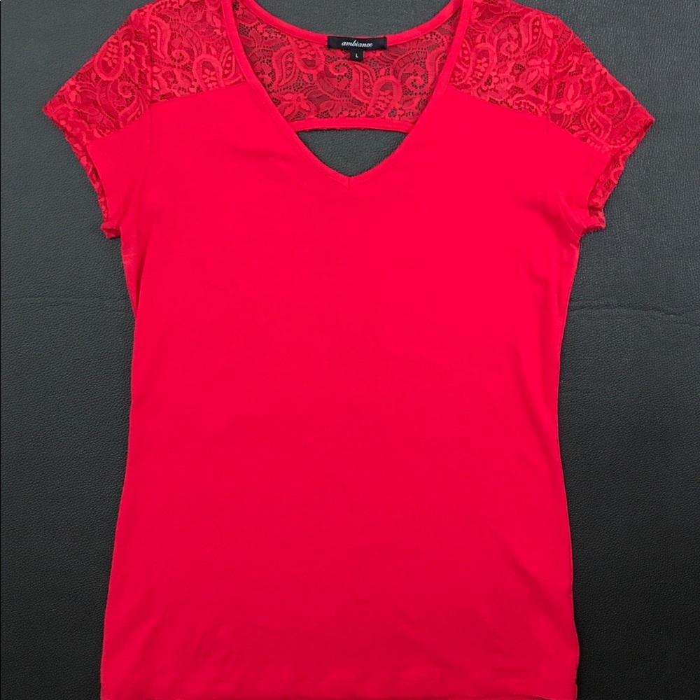Red Lace Top